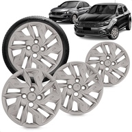 Kit 4 Calotas Aro 14 Fiat Argo 17-20 Prata Cubo Baixo Grid - Design Esportivo e Proteção - imagem 1