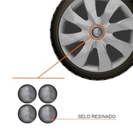 Jogo de Calotas Prime Silver Aro 14 para Peugeot 206, 207, 208, 307, 4008 e Hoggar + Selo Resinado - imagem 3