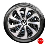 Jogo 4 Calotas Esportivas Velox Aro 15 Prata/Preto - Design Moderno para Clio, Sandero, Logan e Mais! - imagem 5