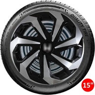 Jogo 4 Calotas Esportivas Spider Aro 15 Preto/Prata para Honda City, Fit e Civic - imagem 4