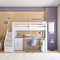 Cama Alta Star Plus Office: Solução Completa para Quartos Pequenos - imagem 1