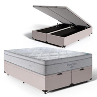 Cama Box Baú Queen com Colchão Ortobom Freedom Molas Ensacadas D33 Pillow - imagem 2
