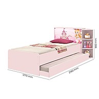 Cama Baú Solteiro Liz: Espaço e Magia! - imagem 1