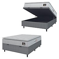 Cama Box Baú Casal Espuma D33 Vangogh Pillow Top – Conforto e Qualidade - imagem 1