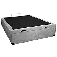 Cama Box Baú Casal Suede Cinza 138x188x44 – Conforto e Estilo - imagem 1