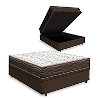 Cama Box Baú + Colchão Ortobom Iso 150 D45 - imagem 1