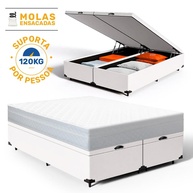 Cama Box Baú Queen 158cm + Colchão Maxx White - imagem 1