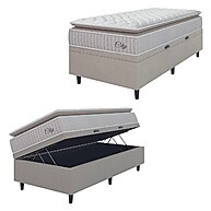 Cama Box Baú Solteiro Hellen: Conforto e Espaço! - imagem 1