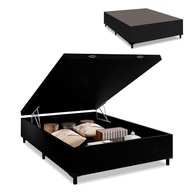 Cama Box Casal com Baú Prince Preto - imagem 1