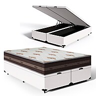 Cama Box Queen com Baú + Colchão Anjos - imagem 1