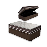 Cama Box Solteiro com Baú + Colchão Anjos - imagem 1