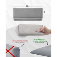 Cabeceira Modular Estofada para Cama de Casal - Design Sofisticado com Fita Dupla Face (Off White) - imagem 5