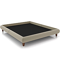 Cama Casal Queen Veludo Bege Otto P05 - Lyam Decor - imagem 1