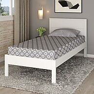 Cama de Solteiro 190x92cm Branca – Conforto e Espaço Inteligente - imagem 1