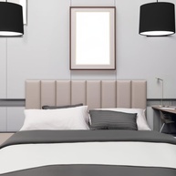 Cabeceira Cama Box Queen 8 Módulos Estofada Modular Bege - Design Moderno e Conforto Total - imagem 1