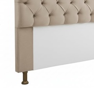 Cabeceira de Cama Queen Mirage Captonê Suede Bege - Estilo e Conforto para Seu Quarto - imagem 5