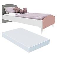 Cama Solteiro Completa: MDF + Colchão (78x188cm) - imagem 1
