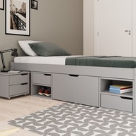 Cama Solteiro Madeira Maciça Charme: +3 Gavetas! - imagem 1