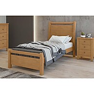 Cama Solteiro Reali Rovere/Amêndoa - Lopas - imagem 1