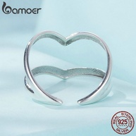Anel Prata 925 Bamoer: Elegância em Duas Camadas - imagem 2