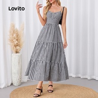 Vestido Gingham Lovito: Estilo Casual em Camadas - imagem 2