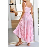 Vestido Listrado Lovito: Estilo Casual em Camadas - imagem 2