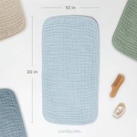 Comfy Cubs Panos para Arrotar de Musselina 6 Camadas - 10 Unidades Grandes em Algodão Macio e Ultra Absorvente - imagem 4