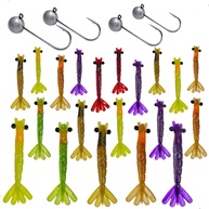Camarão Artificial: Kit 20pçs + Jig Heads - imagem 1