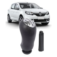 Manopla Câmbio Sandero Logan Duster Fluence Megane Cromada - Toque de Luxo e Conforto - imagem 2