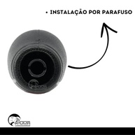 Manopla Bola de Câmbio Onix Preta Aro Cromado - Encaixe Parafusado | Upgrade Premium - imagem 5