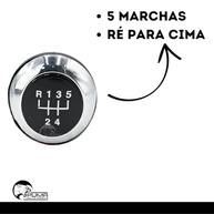 Manopla Bola de Câmbio Onix Preta Aro Cromado - Encaixe Parafusado | Upgrade Premium - imagem 4