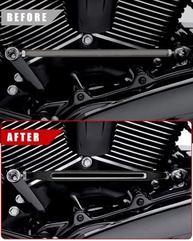 Alavanca de Câmbio Slot Longo Preta para Harley Davidson: Road King, Softail, Dyna (1986-2024) - imagem 5