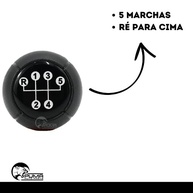 Manopla Bola de Câmbio Corsa 2000-2006 5 Marchas Resinado Preto - Upgrade Esportivo - imagem 4