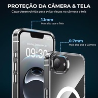 Capa MagSafe Slim Premium para iPhone 16E: Transparente, Anti-Amarelamento e Proteção de Câmera - imagem 4