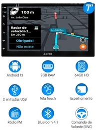 Central Multimídia H-Tech HT-7225CA 7" Android 2GB/64GB com Câmera - Seu Carro Conectado e Moderno! - imagem 3