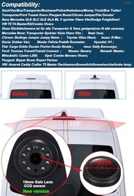 Câmera de Ré Luz de Freio 7" para VW Crafter, Sprinter, Vito e Mais - Segurança Total! - imagem 3