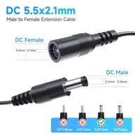 ANLINK Pacote 2 Cabos Extensão 3m 12V CC 5.5x2.1mm: Câmeras, LEDs e Roteadores - imagem 3