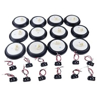 Kit 10 Luzes Traseiras LED 24V Redondas 10cm para Caminhão - Branco 3 Pinos - imagem 4