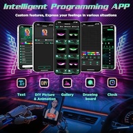 LED Eyes para Caminhão: Tela Flexível com Controle App e Remoto | 2 Peças 59.9cm - imagem 5