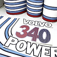 Faixa Volvo Power 340 1989 Branca e Azul – Personalize seu Caminhão - imagem 2