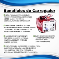 Carregador de Bateria Automotiva 12V 20Ah: Carga Rápida e Lenta para Carros, Motos e Caminhões - imagem 3