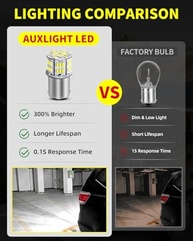 AUXLIGHT Lâmpadas LED 1156 Super Brilhantes 300% - Iluminação Xenon para Carros e Caminhões - imagem 5