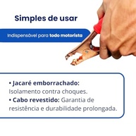Cabo Chupeta 1200A: Partida de Emergência Segura para Carros e Caminhões - imagem 5