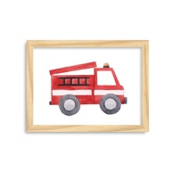 Quadros Decorativos para Quarto de Menino - Tema Carros e Caminhões | 4 Quadros 18x24cm | Prontos para Pendurar - imagem 4