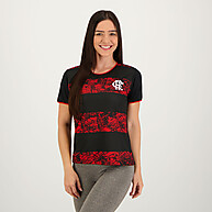 Camisa Flamengo Poetry Feminina Preta e Vermelha - imagem 1