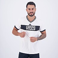 Camisa Kappa Vasco Supporter New – Estilo e Conforto em Branco e Preto - imagem 1