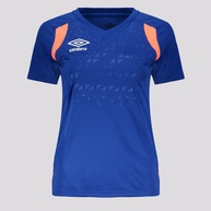 Camisa Umbro Diamond Relief Feminina Azul: Estilo e Performance - imagem 1