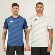 Camisas Kappa Lorgy: Kit 2 Masculino (Branca e Marinho) - imagem 1