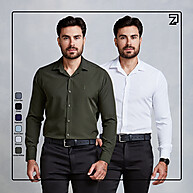 Camisas Sociais Slim Fit: Kit 2 Spandex Premium - imagem 1
