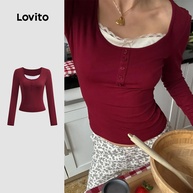 Camiseta de Renda Lovito: Elegância Casual - imagem 1